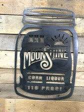 Mason Jar Cut from 14ga Moonshine, ball jar, home decor, jar lovers,