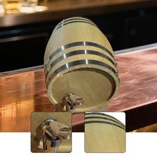 1.5L Oak Aging Barrel Vintage Style Drink Making Barrel for Party Bar Table