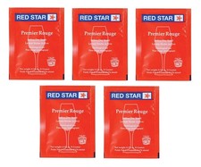 Red Wine Yeast Pack 5 Premier Rouge Fermentation Alcohol 15% Oak Barrel