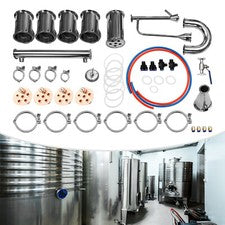 4" inch stainless moonshine still reflux column with copper bubble plate NEW