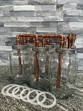 1/2” Tandem Mason Jar Thumpers For Wide Mouth Jars six way distillation A22