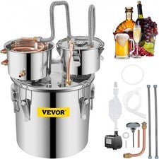 Moonshine Still Water Alcohol Distiller Copper Tube With Circulating Pump