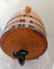 3L Wooden Whiskey Barrel with Stand and Spigot for Spirits os2