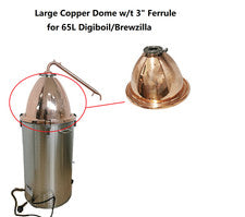 Large Copper Dome for 65L digiboil/Brewzilla for setup Alembic Pot Still