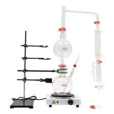 Organic Chemistry Lab Glassware Glass Kit Distillation Equipment Set 1000mL NEW
