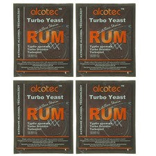 Alcotec Distiller’s Yeast Rum with Glucoamylase (Pack of 4)