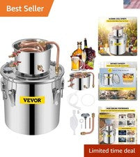3 Gallon Stainless Steel Distiller with Built-in Thermometer for Whisky