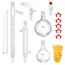 VEVOR Laboratory Distillation Set, 3.3 Borosilicate Glass Equipment 14-Piece