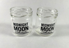 Lot of 2 Midnight Moon Moonshine - Mini Mason Jar Promotional Shot Glasses