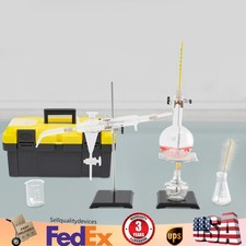 Essential Oil Steam Distillation Kit Apparatus Lab Glassware Distillation Kit US