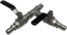 TAPCRAFT Stainless Steel Quick Disconnect 2pc Ball Valve Tee Homebrewing Ferment