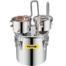 8 Gallon Moonshine Still Kit, Stainless Steel Home Brewing w/ Thermometer & Pump