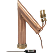 AlcoEngine Copper Pot Still Top w/ Barb Connections for Digiboil, BrewZilla etc