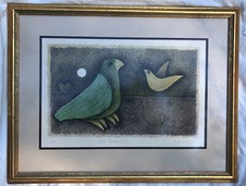 Carol Jablonsky The Parrot AP Signed Artist Proof Lithograph 16 3/4” X 21 3/4”