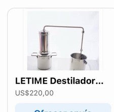 LETIME LT3000 Essential Oil Distiller Still 2L Steel Countertop, 1L Herb Column