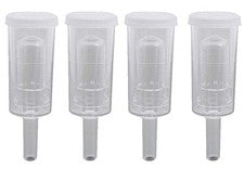 4 Piece Simple Airlock Homebrew Air Lock With Cap Beer Fermentation Wine Maki...