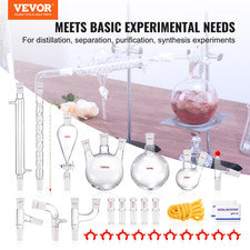 Lab Distillation Kit, 29 pcs Set of Glassware Equipment