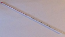 Glass thermometer lab waterbath distill 12" long high temperature 0C- 100C New