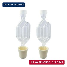 Twin Bubble Airlock and Carboy Bung (2-Pack) | Fermentation Airlocks for Homebre