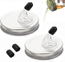 Mason Jar Lids with Pour Spouts,Moonshine Free Flow Pouring Dispenser