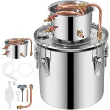 Alcohol Moonshine Still 5Gal/20L 2 Pot Water Distiller Home Wine Still Kit
