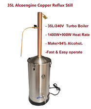 35L/240V/2300 AlcoEngine Reflux Still Kit Make >94% Neutural Spirits at Home