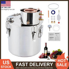 Alcohol Still 10 Gal 38L Water Alcohol Distiller Pot Wine Whisky Brandy Making