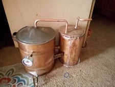 Handmade Copper Pot Still .