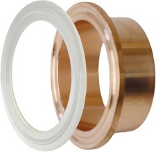 2" Pure Copper Tri Clamp Ferrule w/ Gasket - Beer Keg Still Adapter Fits 2" Pipe