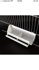 2 Bird Food Box Leak-proof Cage Accessories Pet Parrot Hanging Feeding Container