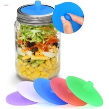 5X Silicone Fermenting Lid Waterless Airlock Mold Free Auto Vent for Mason Jar