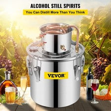 Alcohol Still 8Gal 30L Stainless Steel Water Alcohol Distiller Copper Tube Home