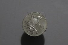 🧭 🇫🇯FIJI 10 DOLLARS 1978 SILVER PROOF Parrot Finch B89#1748