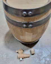 SUPER THICK 2 Liter .52 Gallon American White Oak Bourbon Whiskey Aging Barrel