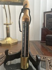 Jack Daniels Distillers Thermometer Brass Wood Glass Tube Bar Whiskey Collectibl