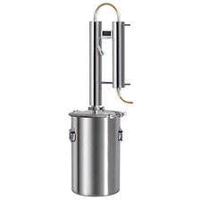 60L Liquor Brewing Distillation Fermentation Equipment Red Copper Double Towe...