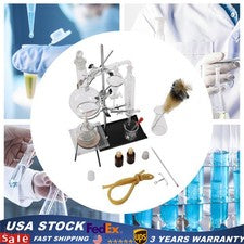 New 500ml Lab Distillation Apparatus Essential Oil Pure Water Glassware Kits
