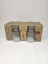 New Impressions High Quality Vintage Glassware 5oz Moonshine Jars SET OF 4