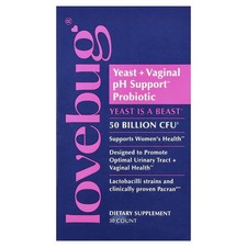 Yeast + Vaginal pH Support Probiotic, 50 Billion CFU, 30 Capsules