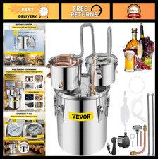 3 Gallon Stainless Steel Alcohol Distiller Kit with Copper Tube & Thermometer -