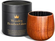 Charred Wooden Bourbon Drinking Glass, Bourbon Gifts for Men  10 oz Charred W...