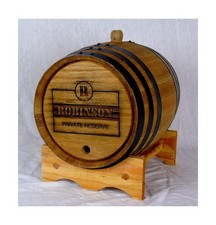 Personalized White American Oak Aging Barrel (5 Liter) - Engraved Whiskey Bar...