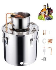 VEVOR Moonshine Still 8 Gal Water Wine Alcohol Distiller Brewing Stainless Steel