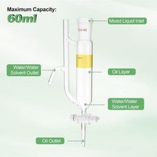 60ml 24/40 Oil Water Receiver Separator Essential oil distillation kit w/ Stand