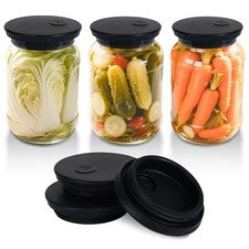 Fermentation Lids Silicone Waterless Airlock Fermenting Lids for Regular Maso...