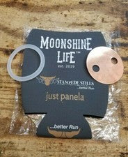Wide Mouth Mason Jar Moonshine Thumper 24oz Copper Disk, Gasket, 1/2Gallon Coozy