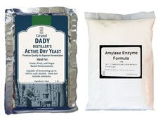Grand DADY Distiller's Yeast Active Dry Yeast and Amylase Enzyme 1 lb. Each