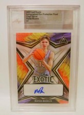 MATAS BUZELIS PARROT 1/1 PROOF AUTO SLABBED LEAF EXOTIC BASKETBALL 2023