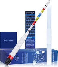 Triple Scale Hydrometer, Alcohol Hydrometer for Wine, Mead, Kombucha & Beer, Mea