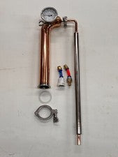 2" Copper Pot Still Head with condenser - fits beer keg or moonshine kettle